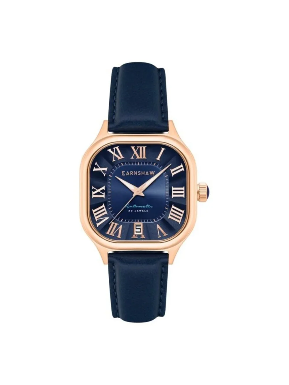 NWT Thomas Earnshaw Coussin Automatic Blue Dial Men's Watch